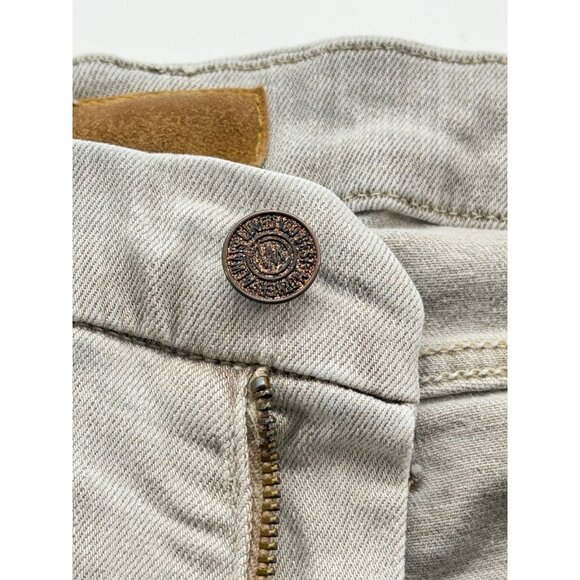 Mother The Looker Low Rise Pop! Jeans in Driftwood Light Brown Skinny Size 31 - Picture 8 of 13